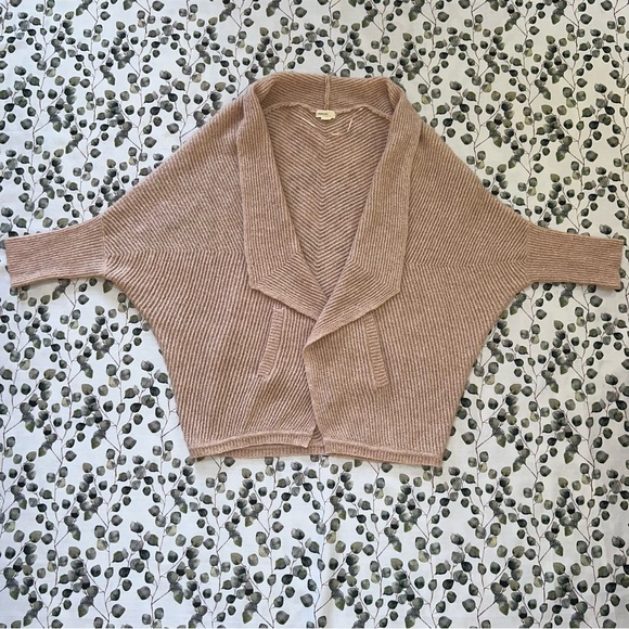 Anthropologie Sleeping on Snow Primula Cocoon Open Cardigan Sweater Pink - Picture 2 of 6